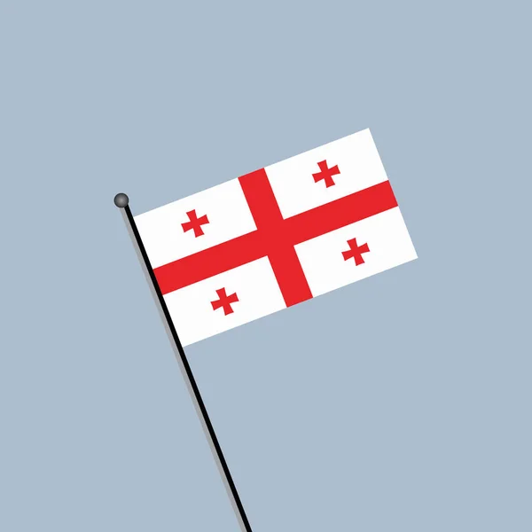 Illustration Georgia Flag Template — ストックベクタ