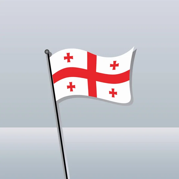 Illustration Georgia Flag Template — Vetor de Stock
