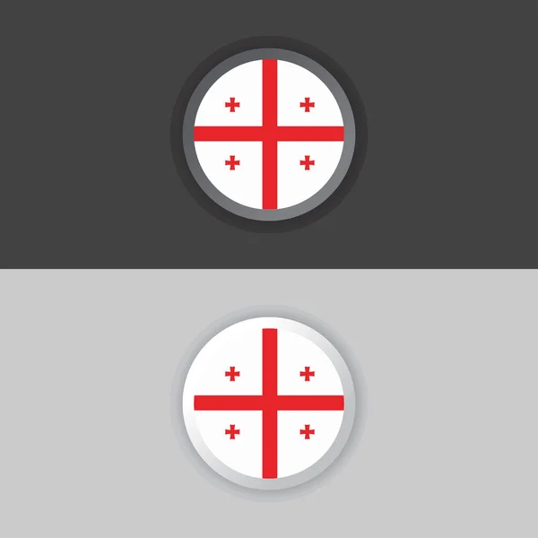 Illustration Georgia Flag Template — Vettoriale Stock