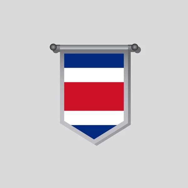 Illustration Costa Rica Flag Template — Stok Vektör