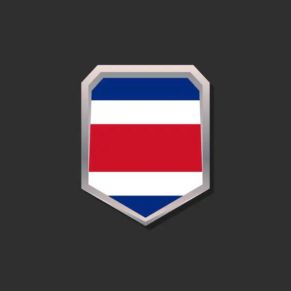 Illustration Costa Rica Flag Template — Stockvektor