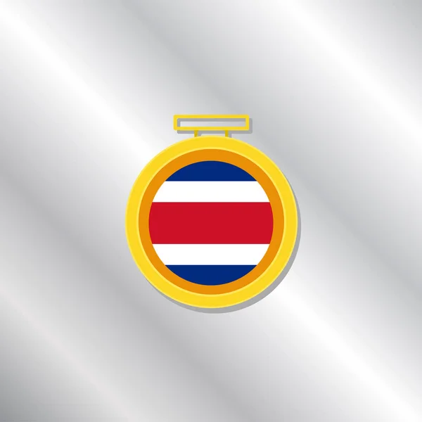 Εικονογράφηση Του Προτύπου Σημαίας Κόστα Ρίκα — Διανυσματικό Αρχείο