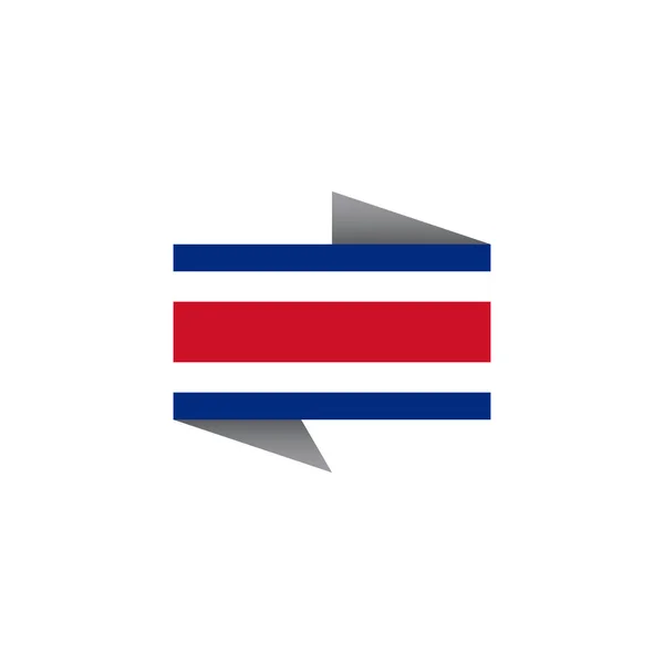 Illustration Costa Rica Flag Template — Vetor de Stock