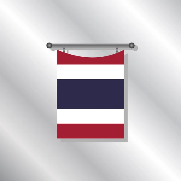 Illustration Thailand Flag Template — Stockvector