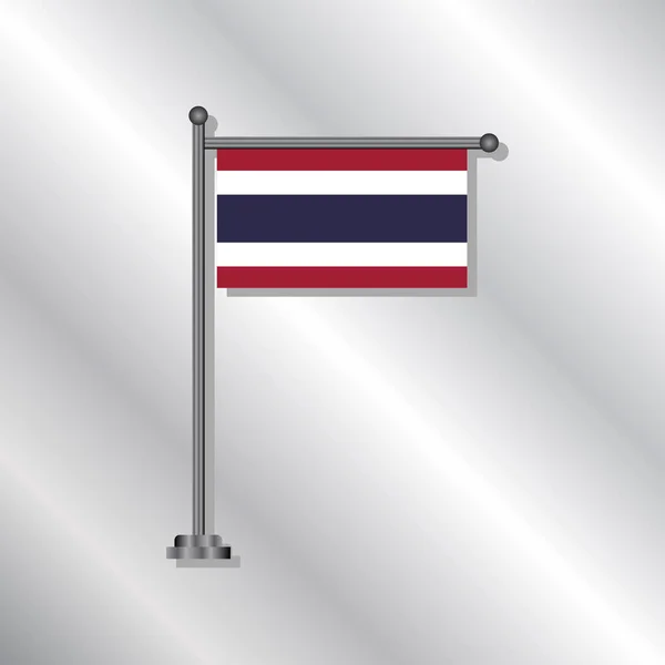 Illustration Thailand Flag Template — Stock Vector
