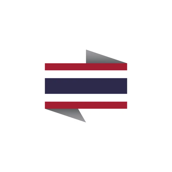 Illustration Thailand Flag Template — Vetor de Stock