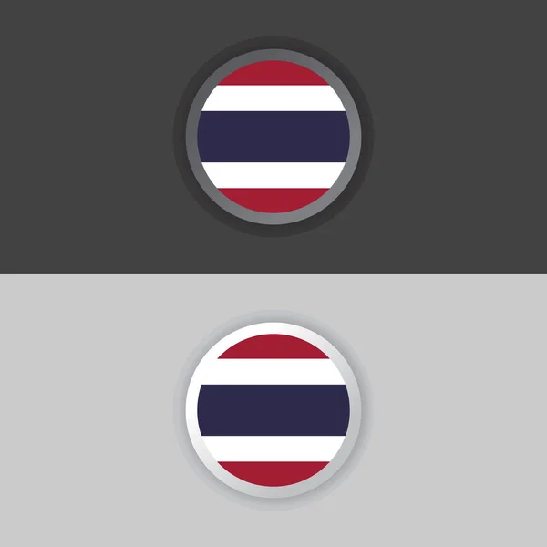 Illustration Thailand Flag Template — Wektor stockowy
