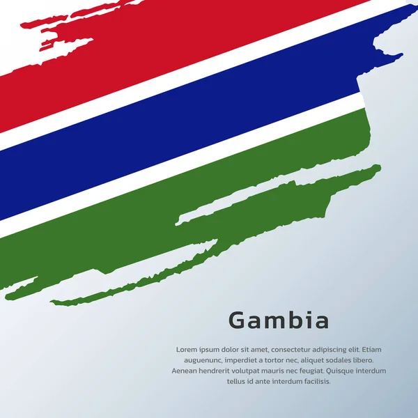 Illustration Gambia Flag Template — Vetor de Stock