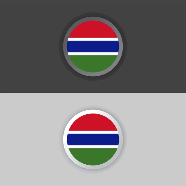 Illustration Gambia Flag Template — Image vectorielle