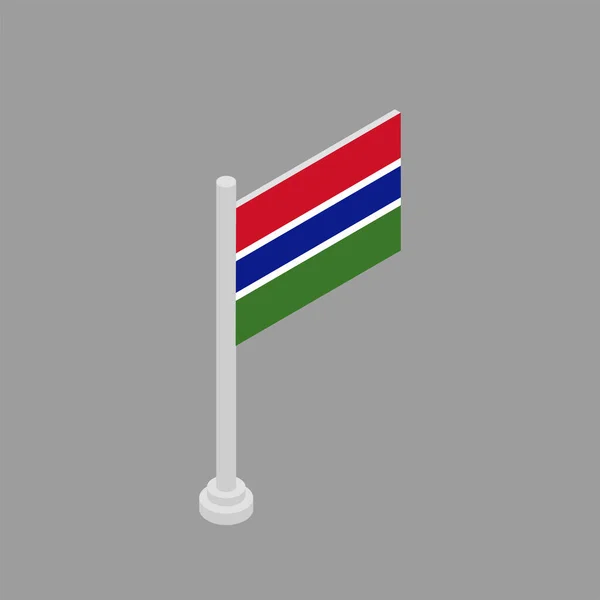Illustration Gambia Flag Template — Wektor stockowy