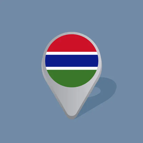 Illustration Gambia Flag Template — Stock vektor