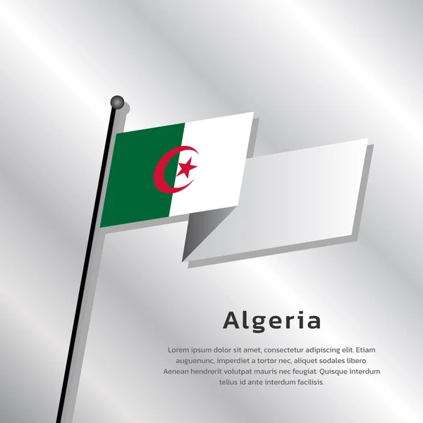 Illustration Modèle Drapeau Algérien — Image vectorielle