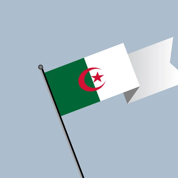 Illustration Algeria Flag Template — Stock Vector