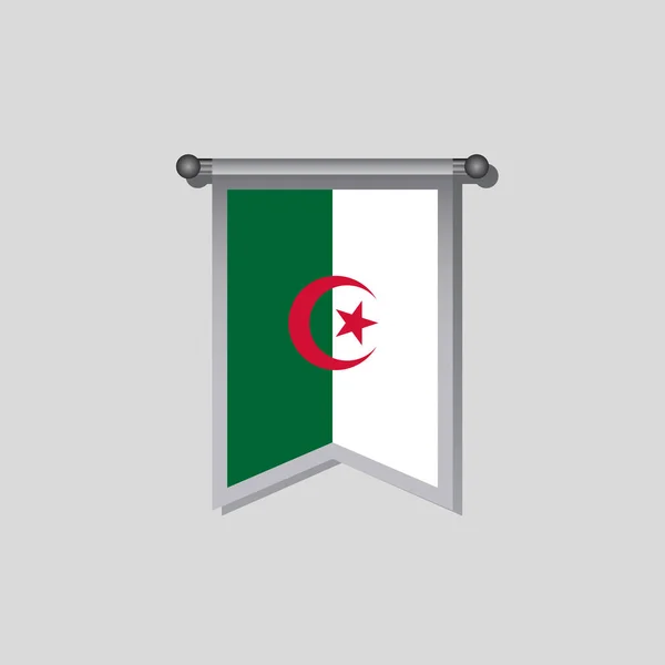 Иллюстрация Шаблона Флага Алжира — стоковый вектор