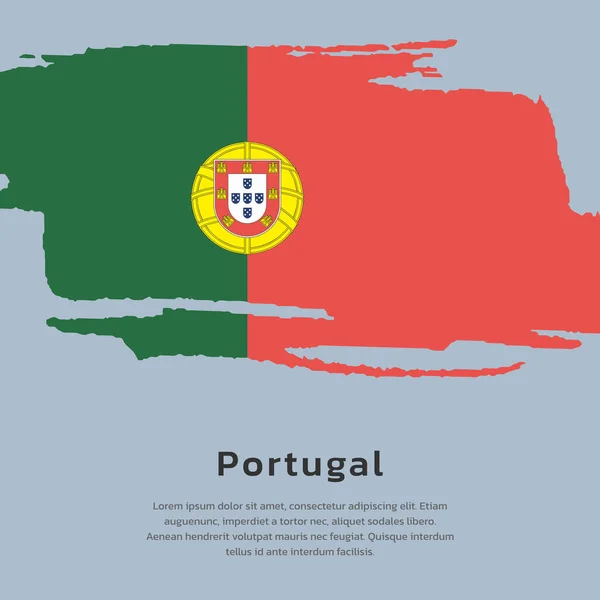 Illustration Portugal Flag Template — Archivo Imágenes Vectoriales