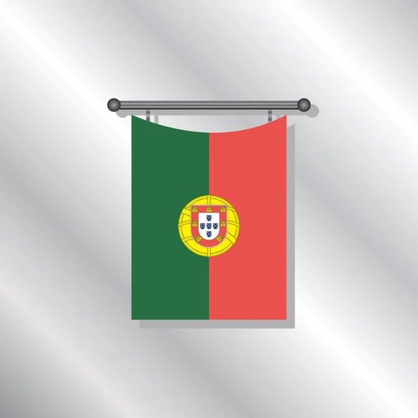 Illustration Portugal Flag Template — 스톡 벡터