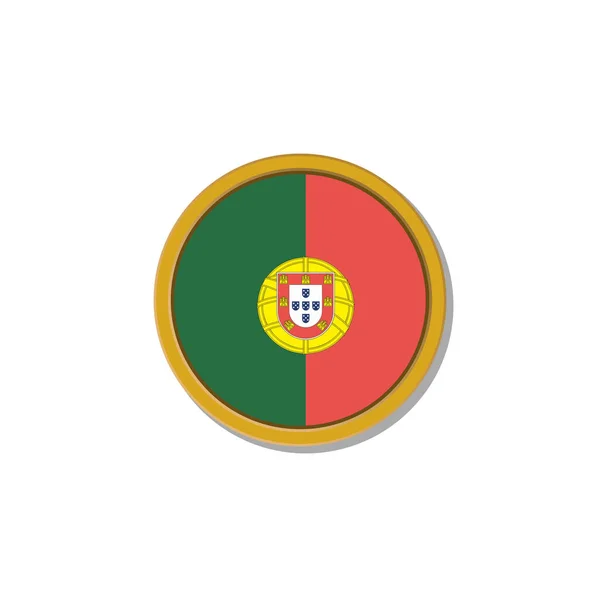 Illustration Portugal Flag Template — Wektor stockowy