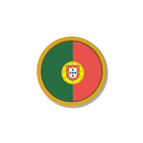 Illustration Portugal Flag Template — 스톡 벡터