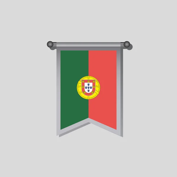 Ілюстрація Прапора Португалії — стоковий вектор