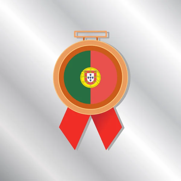 Illustration Portugal Flag Template — ストックベクタ