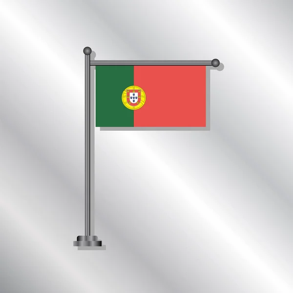 Illustration Portugal Flag Template — Vetor de Stock