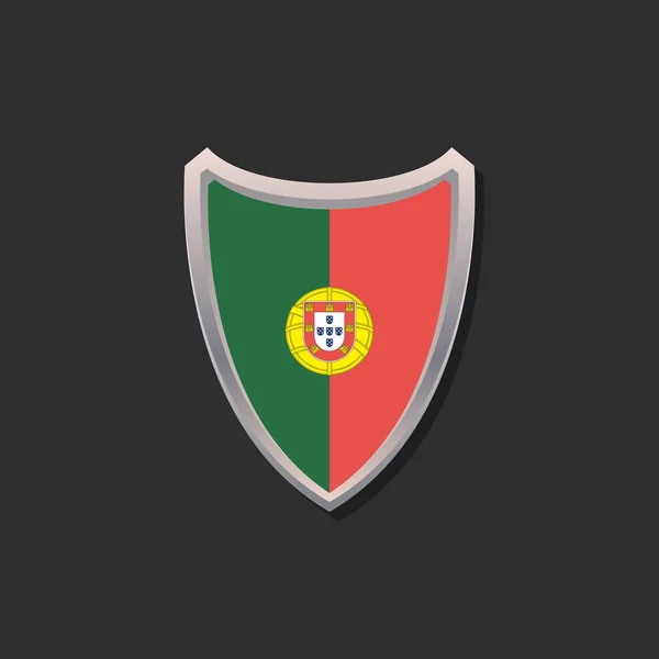 Illustration Portugal Flag Template — Vector de stock