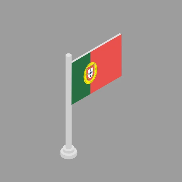 Illustration Portugal Flag Template —  Vetores de Stock