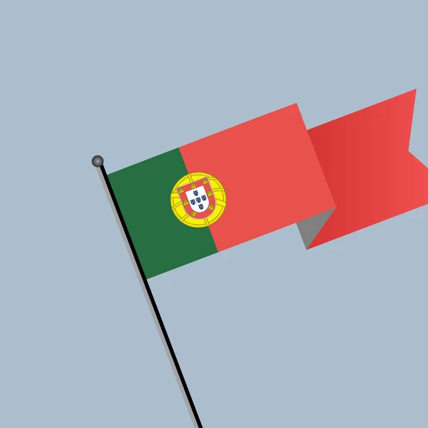 Illustration Portugal Flag Template — Vector de stock