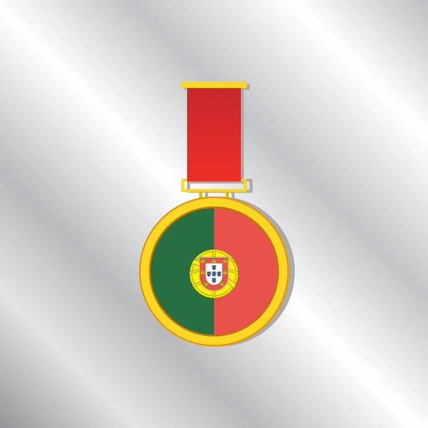 Illustration Portugal Flag Template —  Vetores de Stock
