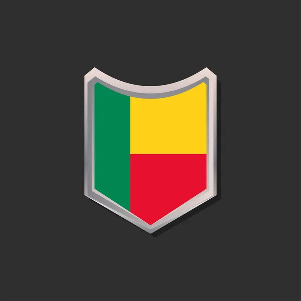 Illustration Benin Flag Template — 图库矢量图片