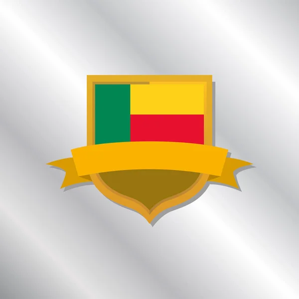 Illustration Benin Flag Template — 图库矢量图片