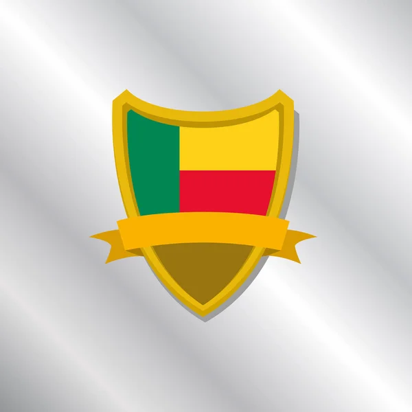 Illustration Benin Flag Template — Stockový vektor