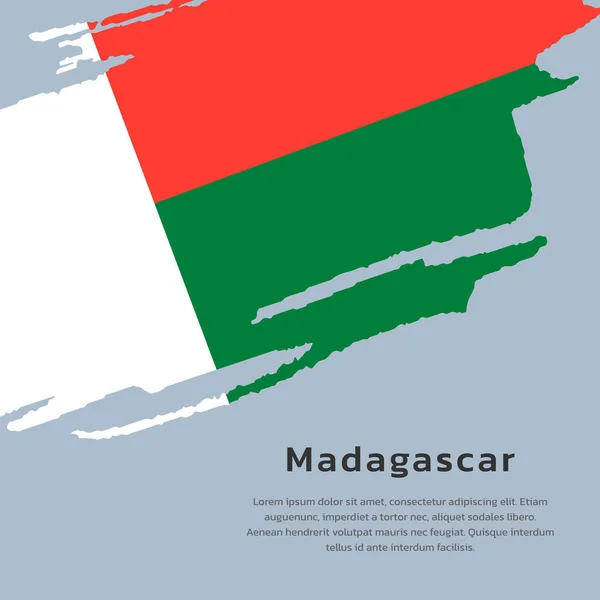 Illustration Madagascar Flag Template — Vetor de Stock