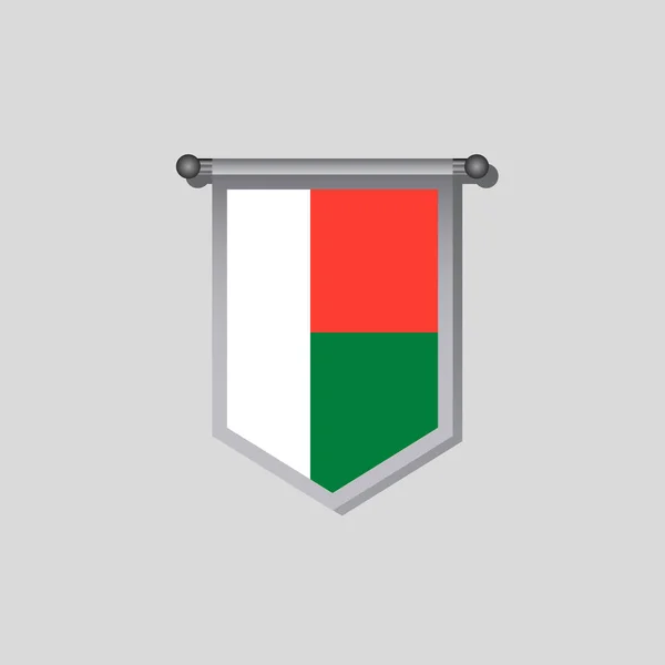 Illustration Madagascar Flag Template — Image vectorielle