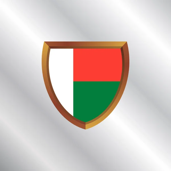 Illustration Madagascar Flag Template - Stok Vektor