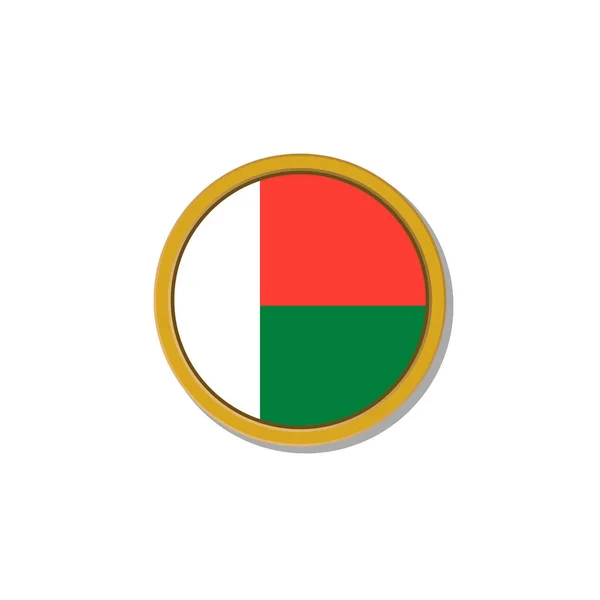 Illustration Madagascar Flag Template — Stock vektor