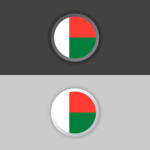 Illustration Madagascar Flag Template — Wektor stockowy