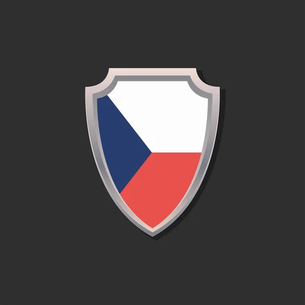 Illustration Czech Republic Flag Template — 图库矢量图片