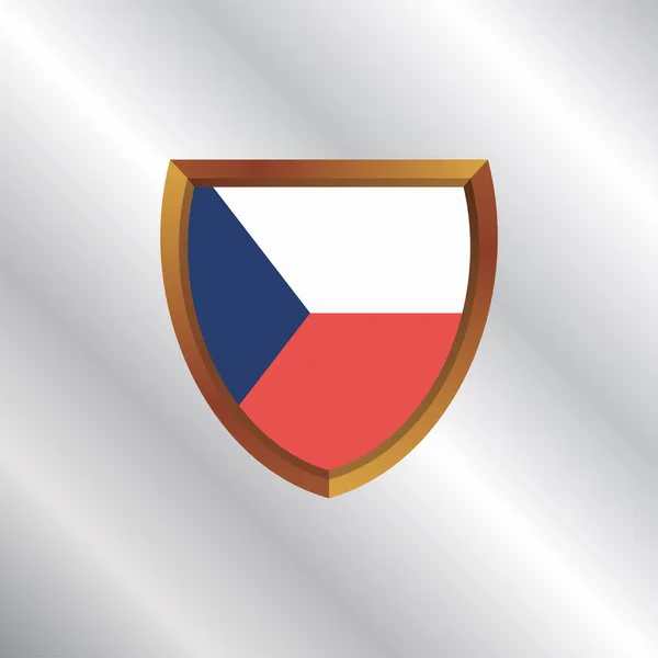 Illustration Czech Republic Flag Template — Stockvektor