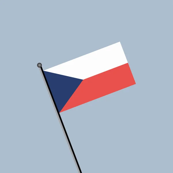 Illustration Czech Republic Flag Template — Vettoriale Stock