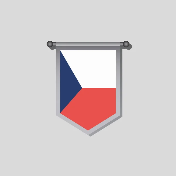 Illustration Czech Republic Flag Template — Stockvektor