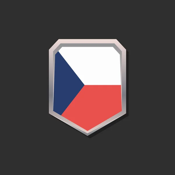 Illustration Czech Republic Flag Template — Vetor de Stock