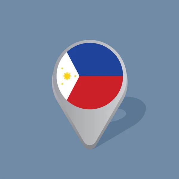 Ilustracja Szablonu Flagi Filipin — Wektor stockowy
