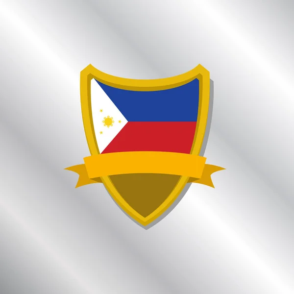 Εικονογράφηση Του Προτύπου Σημαίας Των Φιλιππίνων — Διανυσματικό Αρχείο