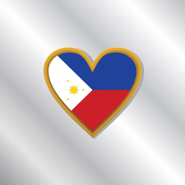 Illustrazione Del Modello Bandiera Delle Filippine — Vettoriale Stock