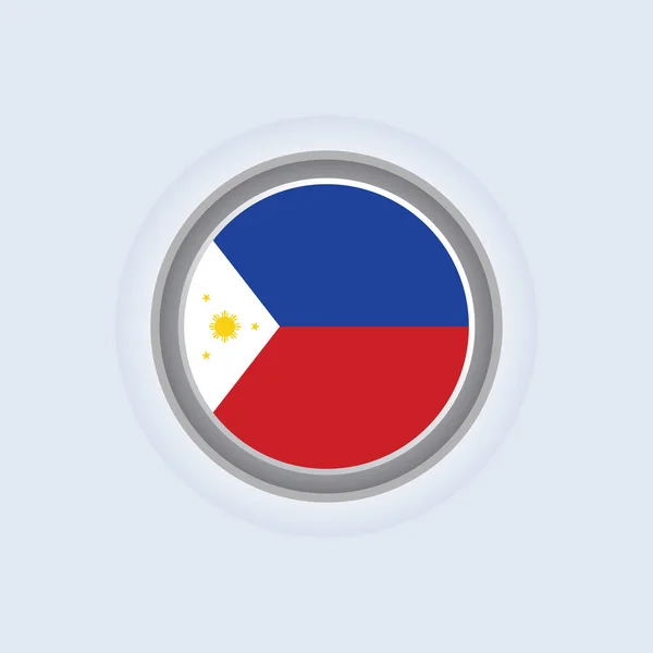 Ilustração Modelo Bandeira Das Filipinas — Vetor de Stock