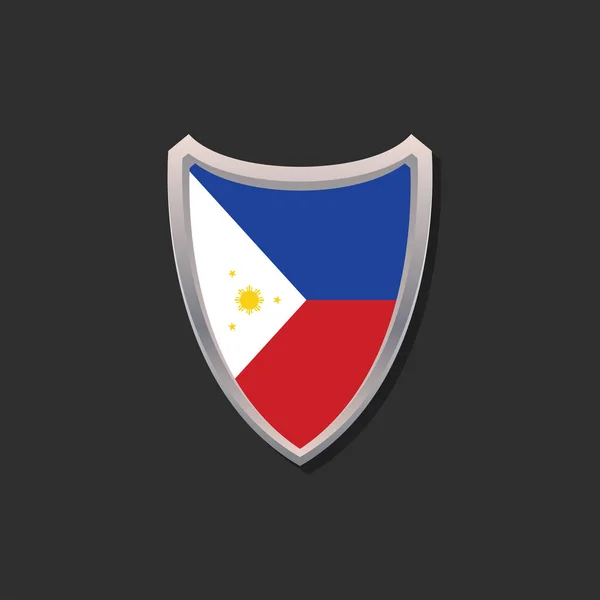 Ilustração Modelo Bandeira Das Filipinas —  Vetores de Stock