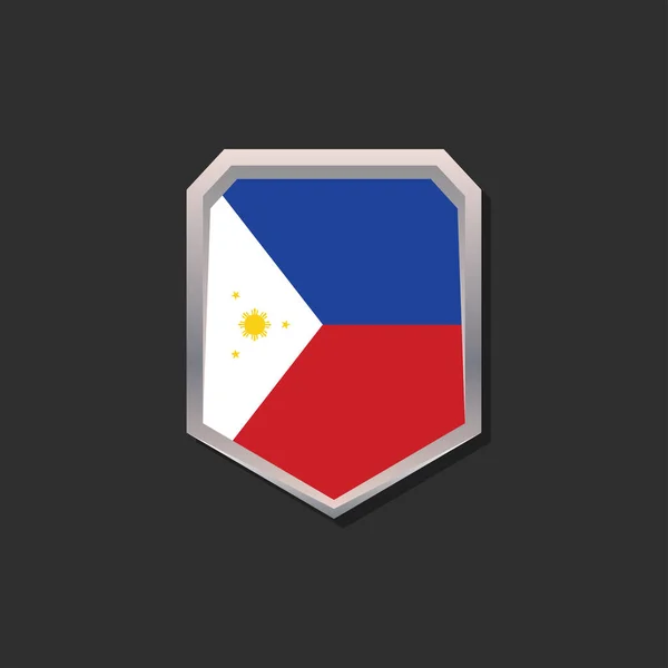 Ilustrace Šablony Vlajky Filipín — Stockový vektor