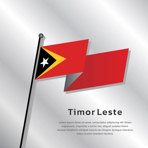 Ilustração Modelo Bandeira Timor Leste — Vetor de Stock