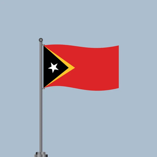 Ilustrace Vlajky Východního Timoru — Stockový vektor